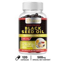Grevip Cold-Pressed Black Seed Oil 500mg 120 Softgels - 2% Thymoquinone, Plant-Based Formula, Daily Wellness 120*1