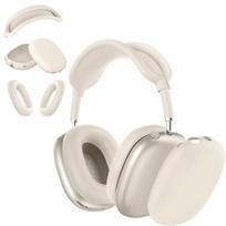 3 in 1 silicone case for AirPods Max earphones anti-scratch ear cushions ear muffs AirPod Max headband silicone protective accessories for Apple white