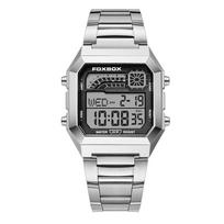 LIGE Fashion skaitmeninis laikrodis Vyriškas daugiafunkcis žadintuvas su šviečiančiu chronometru, vandeniui atsparus laikrodis pack-1 sidabras