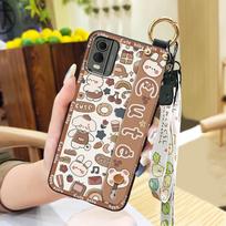 Dirt-resistant Kickstand Phone Case For Nokia C32 Anti-dust Ring Back Cover Durable Fashion Design Waterproof Wristband Nokia C32 white
