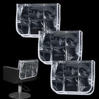 3Pcs Salon Chair Cover PVC Clear Chair Back Covers Soft Waterproof Salon Chair Covers Protectors Fits Most Standard Salon Chairs 3Pcs