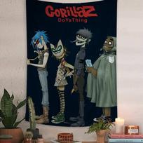 Retro Gorillaz Plakatai Muzikos Spaudiniai Spausdinta Didelė Sieninė Gobelenas Kabantis Tarot Hipis Sieniniai Kilimai Bendrabutis Pigūs Hipis Sienos Kabinys 60x110 cm