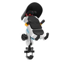 Motorbike Six-Claw Phone Holder Anti-Slip Shock Absorption Mount Guard Against Theft Smartphone Stand Navigation Bracket black
