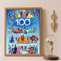 Disney Diamond Art Painting Collection Home Wall Decor Crafts Adult/Beginner Gift Ideas Creative Home Decor Round 20x30cm blue