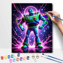 Disney Buzz Lightyear Oil Paint by Numbers Painting Kit Hand Painted Home Decor Gift 20x30cm purple