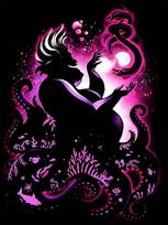 Disney 5D Diamond Painting Disney Character Neon Silhouette Style Decoration DIY Full Diamond Mosaic Inlaid Cross Stitch Set Gift Round 20x30cm pink