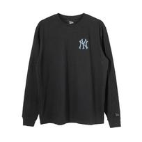 New Era × MLB New York Yankees Crew Neck Long Sleeve Comfortable Breathable T-Shirt Unisex Tops 14701328 L black