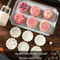 Mid-Autumn Mooncake Press - Flower Ice Skin Mold for Pastry & Mung Bean Cake