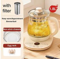 Xiaomi 1800ml Smart Health Pot Home Multifunctional Appointment Electric Kettle 8 Gear Temperature Adjust Floral Teapot Tea Maker 220V KR beige