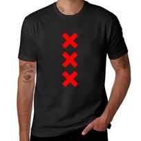 Amsterdam XXX logo TShirt oversized t shirt graphic tee shirt sweat plus sizes Unisexs t shirts 4XL black