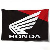 Motociklo HONDA Dekoratyvinė Vėliava Atspari Vandeniui ir Išblukimui Poliesterio Vidaus ir Lauko Kabinama Vėliava (as the picture,50x70cm) red