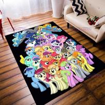 Animacinių filmų kilimai Vaikų vienaragis namų kilimai vaikų kambariui Soft Play Crawl Hairy Floor Decor Svetainės miegamojo kilimas 60cm x 90cm