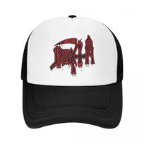 Pasirinktinė mirties roko beisbolo kepuraitė moterims unisex reguliuojama sunkiojo metalo muzika sunkvežimio skrybėlė sportinės kepurės su snapback kepurės nuo saulės Trucker Hat white