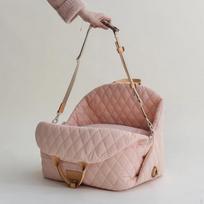 Šunų kelioninis krepšys kačiukams su pagalve mažoms išvykoms skirtoms katėms Pink brown