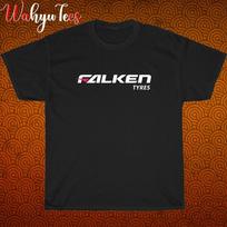 Naujas Falken padangų logotipas Juoda/Pilka/Tamsiai mėlyna/Balta Dydis S-5XL Unisex marškinėliai S brown