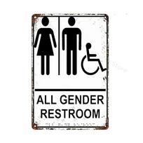 Tualeto Ženklas Vintažinis Juokingas Metalo Skardos Ženklai Retro WC Tualetas Sieninis Plakatas Menas Baras Klubas Vonios Kambarys Tualeto Sienų Dekoracija 20x30cm（7.8x11.8inch） black