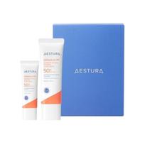 AESTURA Derma UV365 Mineral Sunscreen SPF50+ PA++++ Set – Barrier Moisture Sunscreen 40ml + 20ml, Lightweight Daily UV Protection Sunscreen set blue