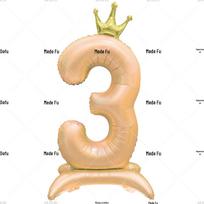 42  Crown Foil Balloon for Baby's 1st Birthday Photo Decoration Prop beige