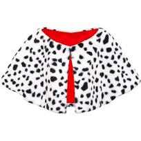 Juodai baltas Cruella raganos kostiumas su dalmatinuko peruku ir skara M black