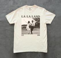 Filmo tema marškinėliai Iš La La Land Patogus apykaklės marškinėlis Retro Unisex marškinėliai L gray