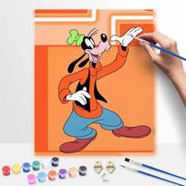 Disney oil painting kit painting art Goofy bedroom wall decoration handmade diy gift 40x50cm