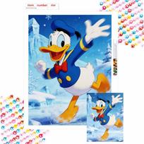 Disney Donald Duck Diamond Painting Mosaic Painting Art Kit Handmade DIY Home Decor Round 40x50cm blue