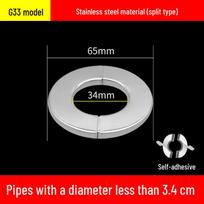 Nerūdijančio plieno dekoratyvinis dangtelis kampinio vožtuvo sienos angai Stainless Steel Decorative Cover 33 Type gray