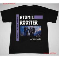 Atomic Rooster Vintage Cotton T Shirt Unisex And Unisex Full Size Vintage Soft Designer Clothes L gray
