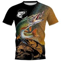 Žvejybos Vaikų Marškinėliai Madingi Vasariniai Vaikų Berniukų Drabužiai Apvalia Kaklo Vaikų Viršus Trumpomis Rankovėmis T-shirt Mergaičių Marškinėliai Žvejybos Drabužiai 140 brown