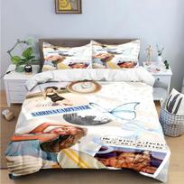 Sabrina Carpenter Bedding Set Sabrina Baby Kids Quilt Duvet Cover Pillowcase Bed Set For Children And adults 140x200cm white