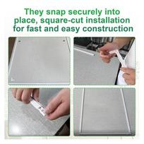 16pcs ABS Window Frame Corner Plastic Screen Door Corner Screen Frame Corner  Casement Windows gray