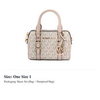 MICHAEL KORS Bedford Artificial Leather Boston Bag, Crossbody Handbag Mini Women's Light Pink 32F9G06C0B-PWD BLSH MLT One Size 1 gray