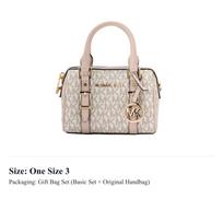 MICHAEL KORS Bedford Artificial Leather Boston Bag, Crossbody Handbag Mini Women's Light Pink 32F9G06C0B-PWD BLSH MLT One Size 3 gray