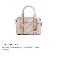 MICHAEL KORS Bedford Artificial Leather Boston Bag, Crossbody Handbag Mini Women's Light Pink 32F9G06C0B-PWD BLSH MLT One Size 4 gray