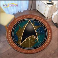 „Star Trek“ logotipo rašto srities kilimėlis apvalių grindų kilimėlis Svetainės kilimas Vonios kambarys Virtuvės kilimėlis 60cm