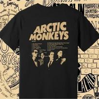 Vintažiniai Arctic Monkeys Marškiniai Roko muzikos albumas Turas Graphic Tee Unisex marškinėliai vyrams Moteriški marškinėliai Medvilnė Prabangios sėlenos S beige