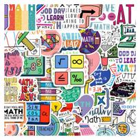 100 Sheets Back to School Math and Creative Journal Stickers for DIY Notebooks and Desktop Decoration No black