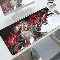 Genshin Impact Arlecchino HD pelės kilimėlis Didelis kompiuterio biuro neslystantys priedai Anime Patvarus stalo kilimėlis Užrakinti kraštai Klaviatūros kilimėliai LockEdge 400x900x2mm
