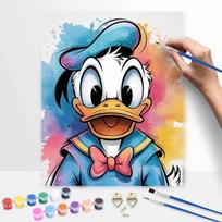 Disney Donald Duck Watercolor Oil Art Painting Kit Home Wall Decor Handmade Gift Art Painting Modern Colorful Home Wall Ornament Art 50x70cm black