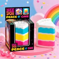 Nee Doh Peace O' Cake Cake Squeeze Stress Relief Toy Soft Squishy Slow Rising Fidget Toy For Kids Adults 1pcs blue