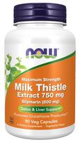 Milk Thistle Extract, 750mg Maximum Strength - 90 kapsulių - NOW Foods