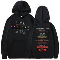 Ribotas The Weeknd Skubėk Rytoj Albumas 2025 Prekės Su Gobtuvu Vyriškas Hip Hop Rap Laisvi Drabužiai Megztinis Laisvalaikio Per dydį Gobtuvas M black