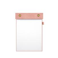 Cross-Button Sticky Note & Lined Notebook: English Daily Planner with Blank & Dot Grid Options. A5 beige