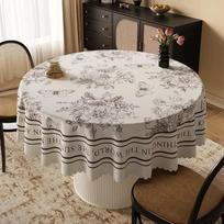 PVC Vandeniui atsparus Didelis Apvalus Stalo Dangalas Namų Apvalaus Kavos Stalo Dangalas Šviesaus Prabangumo Apvalaus Stalo Dekoracija Stalo Danga 100x100cm