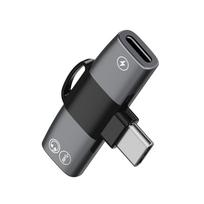USB-C To 3.5mm Audio Adapter With PD 60W Fast Charging Digital Analog Support Smartphones Black Type-C to Type-C Digital Audio Adapter