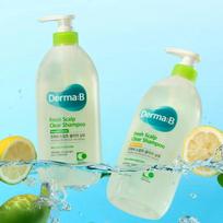 Derma B Fresh Scalp Clear Shampoo (Floral Green) 1000ml 2 pcs white
