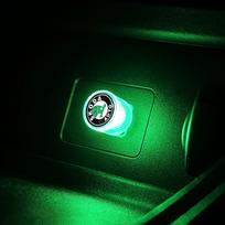 USB automobilio LED lemputė Automobilio interjero atmosferos lemputė Ženkliuko priedai Skoda Octavia Superb Rapid Kodiaq Karoq Fabia Roomster dnhr35 žalia