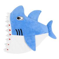 Adult Shark Hat Costume Props Headwear Plush Headgear with Eye and Tooth Styling for Halloween Cosplay Theme Party Wear