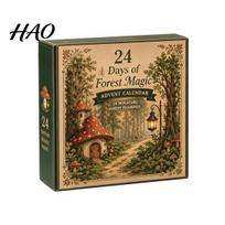 Kalėdų Advento Kalendorius 2026 Dvasios Kalendorius, 24 Dienų Atgalinės Ataskaitos Mini Figūrėlių Rinkinys, Elfo Ateivio Dovana Šeimai Pasakų Ornamentų Kolekcija, Derva B beige