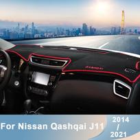 For Nissan Qashqai J11 2014 2015 2016 2017 2018    Car Dashboard Cover Mats Shade Cushion Pads Carpets Accessories Black Side gray